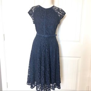 NYC Eva Mendes Navy Blue Lace Dress Size 2